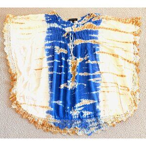 Spiaggia Dolce Top Crochet Tie Dye Front Oversized Beach Coastal Boho